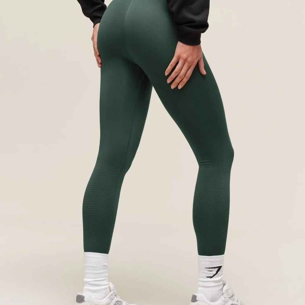 Dark Green High-Waisted Leggings